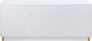 Meridian Furniture Cosmopolitan Lacquered Sideboard with Stainless Accents for Modern Dining Rooms 340