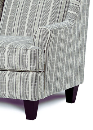 Fusion Awesome Farmhouse Indigo Accent Chair With Reversible Cushion And Stain-resistant Fabric For Durability Multi Ws,100% Polypropylene 340 Farmhouse Indigo Accent Chair