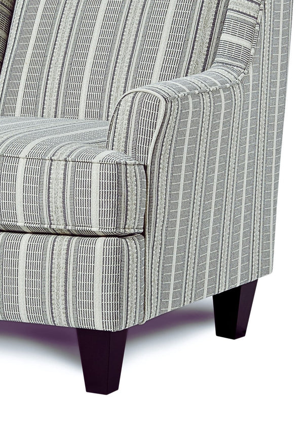 Fusion Awesome Farmhouse Indigo Accent Chair With Reversible Cushion And Stain-resistant Fabric For Durability Multi Ws,100% Polypropylene 340 Farmhouse Indigo Accent Chair