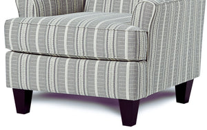 Fusion Awesome Farmhouse Indigo Accent Chair With Reversible Cushion And Stain-resistant Fabric For Durability Multi Ws,100% Polypropylene 340 Farmhouse Indigo Accent Chair