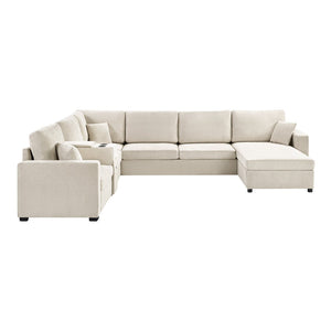 English Elm Swivel Barrel Accent Chair Chenille Tufted Round Club Seat for Living Room Lounge Beige N719S002350A