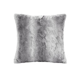 Madison Park Zuri Glam/Luxury Faux Fur Square Pillow MP30-2831 Grey