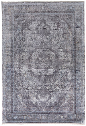 Feizy Rugs 9193967f Sarrant Medallion Motif Area Rug - Soft Viscose & Polyester Blend, Durable Low Pile, Elegant Design Gray,Silver,Ivory Viscose,Polyester 9193967fchl000j00