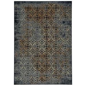 Capel Rugs Metropolis-del Urban Chic Area Rug - Luxurious New Zealand Wool For Modern Home Décor Elegance Navy, Gold 100% Nz Wool 3410rs07101100475