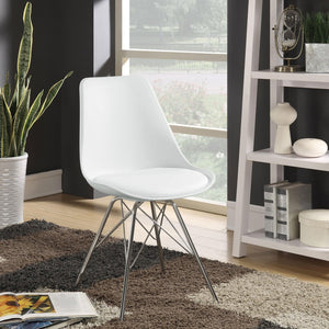 English Elm Marli Leatherette Dining Chairs with Chrome Eiffel Legs Modern Pair for Stylish Rooms B062P447718