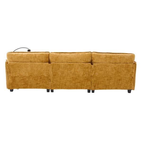 English Elm United 112" Oversized Modular Sectional Sofa For Living Room - Comfy Chenille Couch With Storage & Usb W1568S00187-GIGA