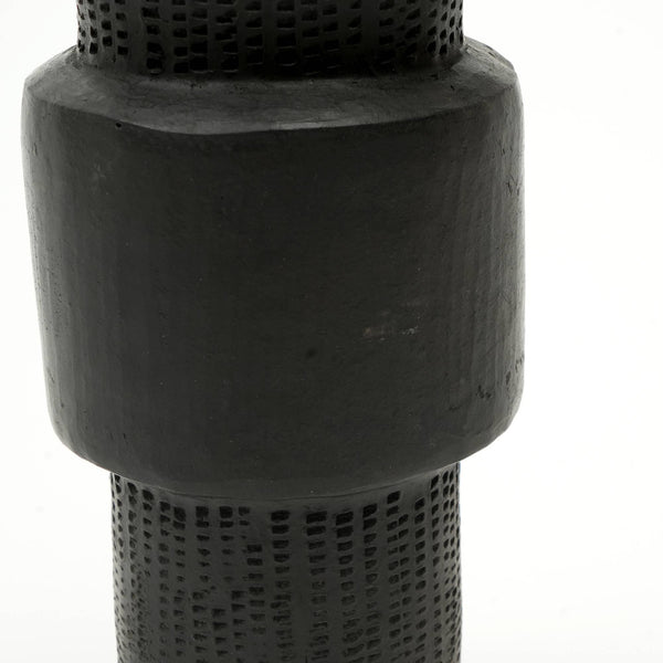 English Elm Longpi Handmade Black Pottery Décor Object | Elegant Clay Art Centerpiece For Modern Interiors B346P369760