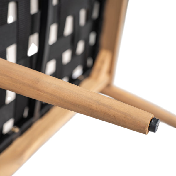 English Elm Christopher Knight Home® - Verona Outdoor Acacia Wood Loveseat With Beige Cushion & Black Rope Accents For Stylish Patios N775P309257B