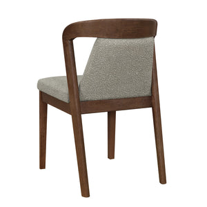 English Elm Christopher Knight Home® - Upholstered Backrest Armless Dining Chairs - Sleek Mid-Century Fabric Seats on Durable Oak Frame, 300lb Capacity Light Brown,Walnut N771P346002W