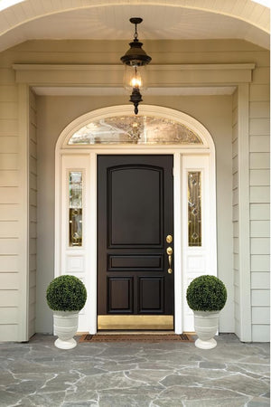 English Elm 24" Ball Topiary with Durable Magnesia Pot | Lifelike Faux Plant for Indoor & Outdoor Décor White W1550P288698