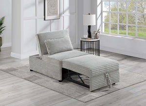 English Elm Contemporary Cozy Convertible Sleeper Sofa Chair with Tufted Corduroy Seat, Pull-Out Bed & Pillow Included Natural Ash 32 L x 16.5 W x 44 H B011P281839