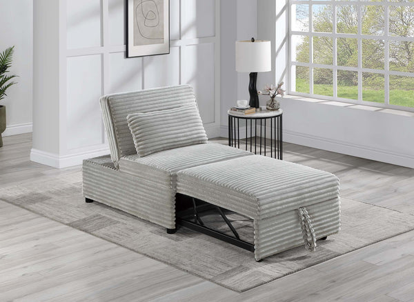 English Elm Contemporary Cozy Convertible Sleeper Sofa Chair with Tufted Corduroy Seat, Pull-Out Bed & Pillow Included Natural Ash 32 L x 16.5 W x 44 H B011P281839