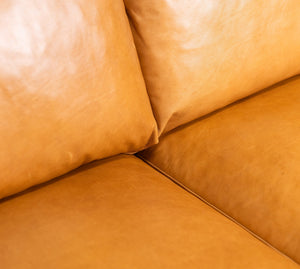 Olivia + Quinn Taylor Sectional In Luxurious Top Grain Leather - Modern Design With Ample Seating & Style Ambassador Camel Leather,Foam,Wood 3422_3417_Vgt2362