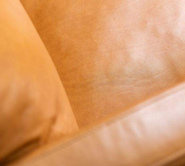 Olivia + Quinn Taylor Sectional In Luxurious Top Grain Leather - Modern Design With Ample Seating & Style Ambassador Camel Leather,Foam,Wood 3422_3417_Vgt2362