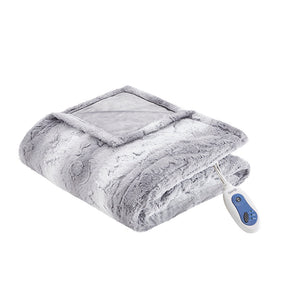 JLA Home Beautyrest - Oversized Faux Fur Heated Throw Blanket with Secure Comfort, Low EMF, OEKO-TEX, 3 Heat Levels, 5-Year Warranty BR54-0859