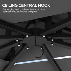 English Elm Outsunny 10' X 12' Double Roof Gazebo With Netting - Elegant Outdoor Canopy For Backyard Comfort W2225P174135-GIGA