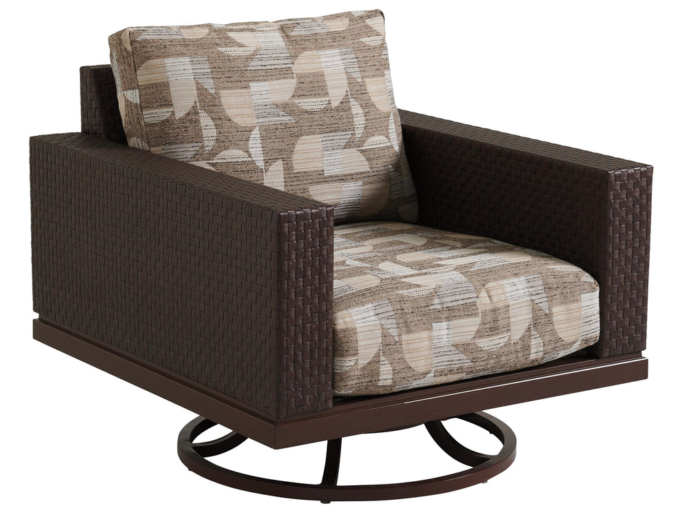 Lexington Tommy Bahama Outdoor 3420-11sw-40 Abaco Swivel Lounge Chair - Elegant Outdoor Seating With Sophisticated Design & Comfort  Wood 3420-11sw-40