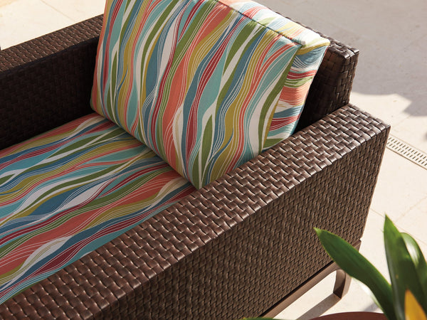Lexington Tommy Bahama Outdoor 3420-11-40 Abaco Lounge Chair - Elegant Outdoor Seating With Woven Leather And Artisan Aluminum Frame  Wood 3420-11-40