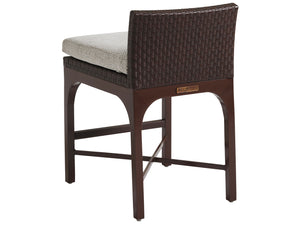 Lexington Tommy Bahama Outdoor 3420 Abaco Bar Stool - Elegant Contemporary Design In English Walnut & Woven Leather Finish  Wood 3420-17-40