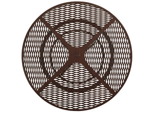 Lexington Tommy Bahama Outdoor 3420-870c Elegant Round Dining Table With Artisan Finish, White Sintered Stone Top & Woven Leather Medium Brown Wood 3420-870c