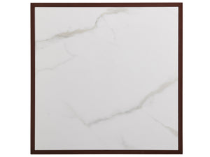 Lexington Tommy Bahama Outdoor 3420-945 Stylish Square Cocktail Table With Durable Sintered Stone Top For Elegant Outdoor Living Medium Brown Wood 3420-945