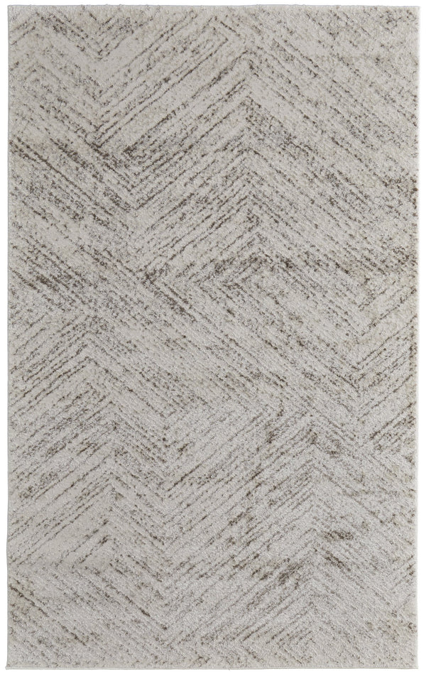 Feizy Rugs Vancouver Collection Stylish Geometric Area Rug – Durable, Soft Pile With Modern Abstract Design Ivory,Tan,Brown Polypropylene,Polyester Vnr39npfbgebrnf05