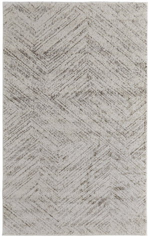 Feizy Rugs Vancouver Collection Stylish Geometric Area Rug – Durable, Soft Pile With Modern Abstract Design Ivory,Tan,Brown Polypropylene,Polyester Vnr39npfbgebrnf05