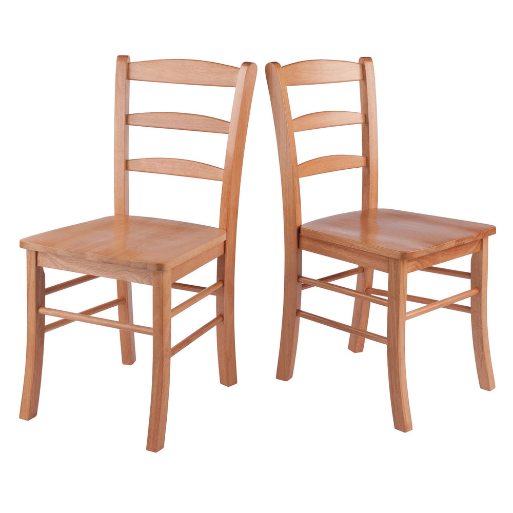 Winsome Wood Benjamin 2-piece Ladder-back Chair Set - Elegant Light Oak Dining Chairs For Home Decor Upgrade Light Oak Solid Wood 34232-winsome-wood