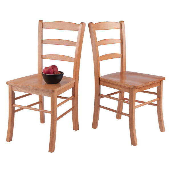 Winsome Wood Benjamin 2-piece Ladder-back Chair Set - Elegant Light Oak Dining Chairs For Home Decor Upgrade Light Oak Solid Wood 34232-winsome-wood