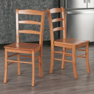 Winsome Wood Benjamin 2-piece Ladder-back Chair Set - Elegant Light Oak Dining Chairs For Home Decor Upgrade Light Oak Solid Wood 34232-winsome-wood