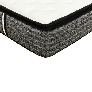 English Elm Premium 16 in. Pocket Coil Hybrid Mattress Queen Plush Euro Top Gel Memory Foam for Cool Comfort Grey+White 64 L x 15 W x 15 H B011P203032