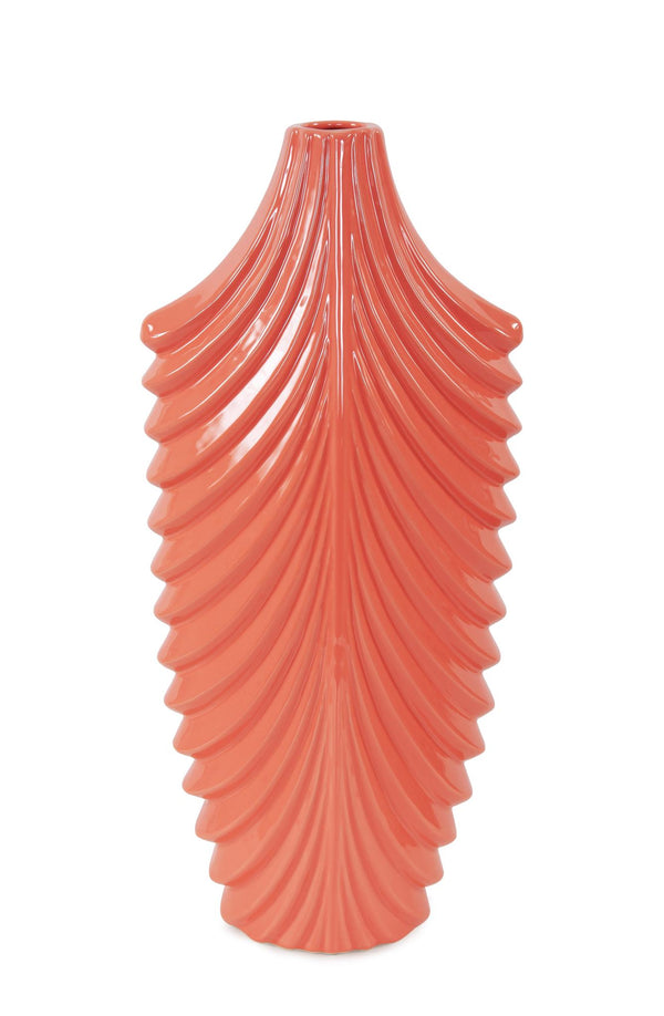 Howard Elliott Coral Reef Vase - Handcrafted Glamorous Ceramic Design To Elevate Your Home Décor And Style Orange Ceramic 34254-howard-elliott