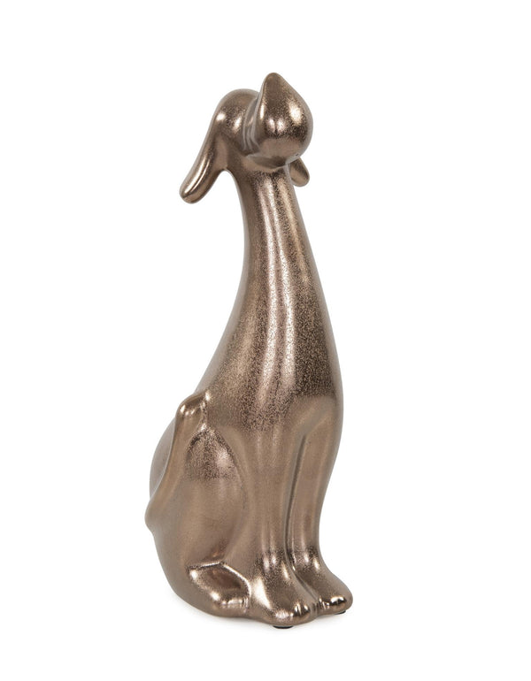 Howard Elliott Hound Sculpture - Charming Antique Brass Ceramic Dog Figurine For Elegant Home Décor And Style Brown Ceramic 34258-howard-elliott