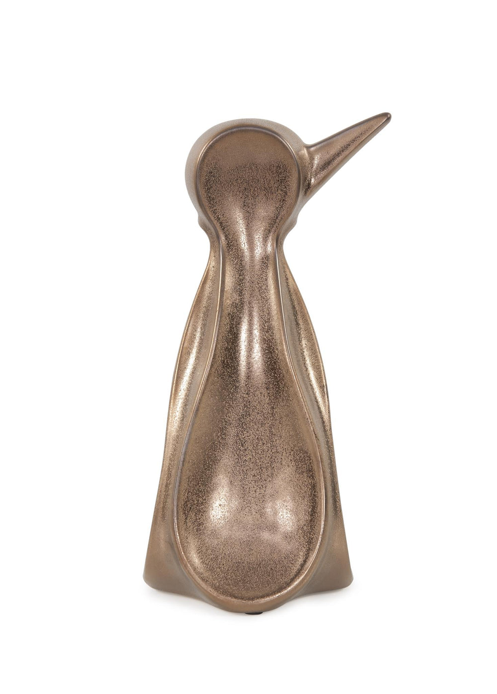 Howard Elliott Penguin Sculpture In Antique Brass Finish - Charming Home Décor For A Touch Of Vintage Elegance Brown Ceramic 34259-howard-elliott