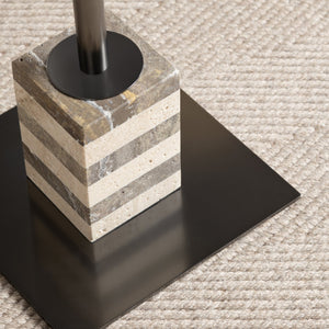 Crestview Collection 60"H Elegant Granite & Metal Floor Lamp With Adjustable Shade For Modern Living Spaces   Cvazer156