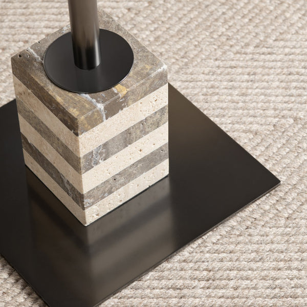 Crestview Collection 60"H Elegant Granite & Metal Floor Lamp With Adjustable Shade For Modern Living Spaces   Cvazer156