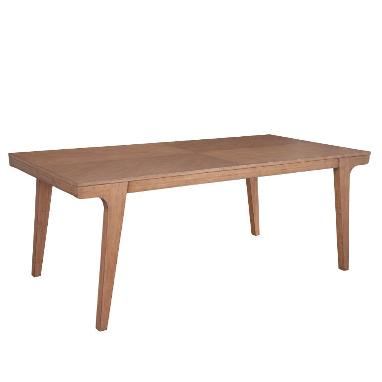 Alpine Furniture Olejo Dining Table Natural – Classic 78" Solid Wood Centerpiece, Seats 6, Tapered Legs, Durable Finish 3426-01