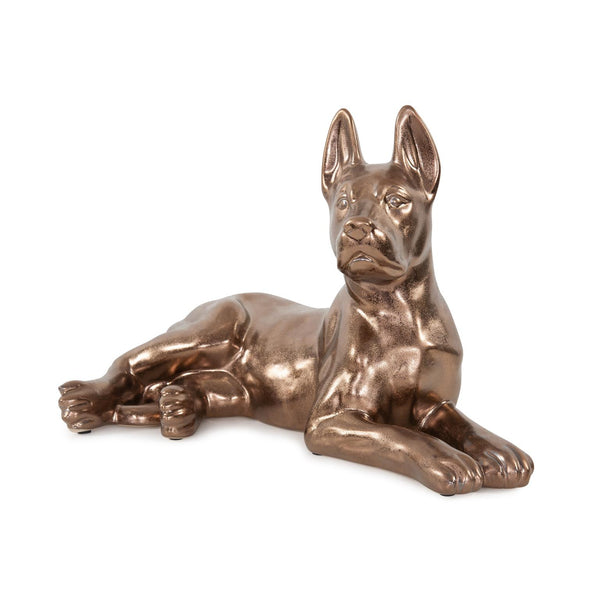 Howard Elliott Shepard Sculpture: Antique Brass Guardian Dog Figurine For Timeless Home Decor & Warmth Brown Ceramic 34261-howard-elliott