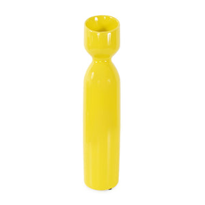 Howard Elliott Holland Striking Contemporary Vase - Brighten Your Space With A Unique Slanted Top Design Elegance Yellow Ceramic 34270-howard-elliott