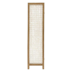 HomeRoots 71" Clear Folding Room Divider - Elegant Three-Panel Capiz Shell Screen for Modern Home Decor 342720