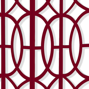 Homeroots 84" Red Solid Wood Folding Four Panel Screen Room Divider   342723