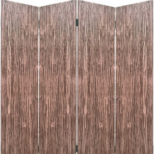 Homeroots 84" Brown Folding Four Panel Screen Room Divider  Wood 342772