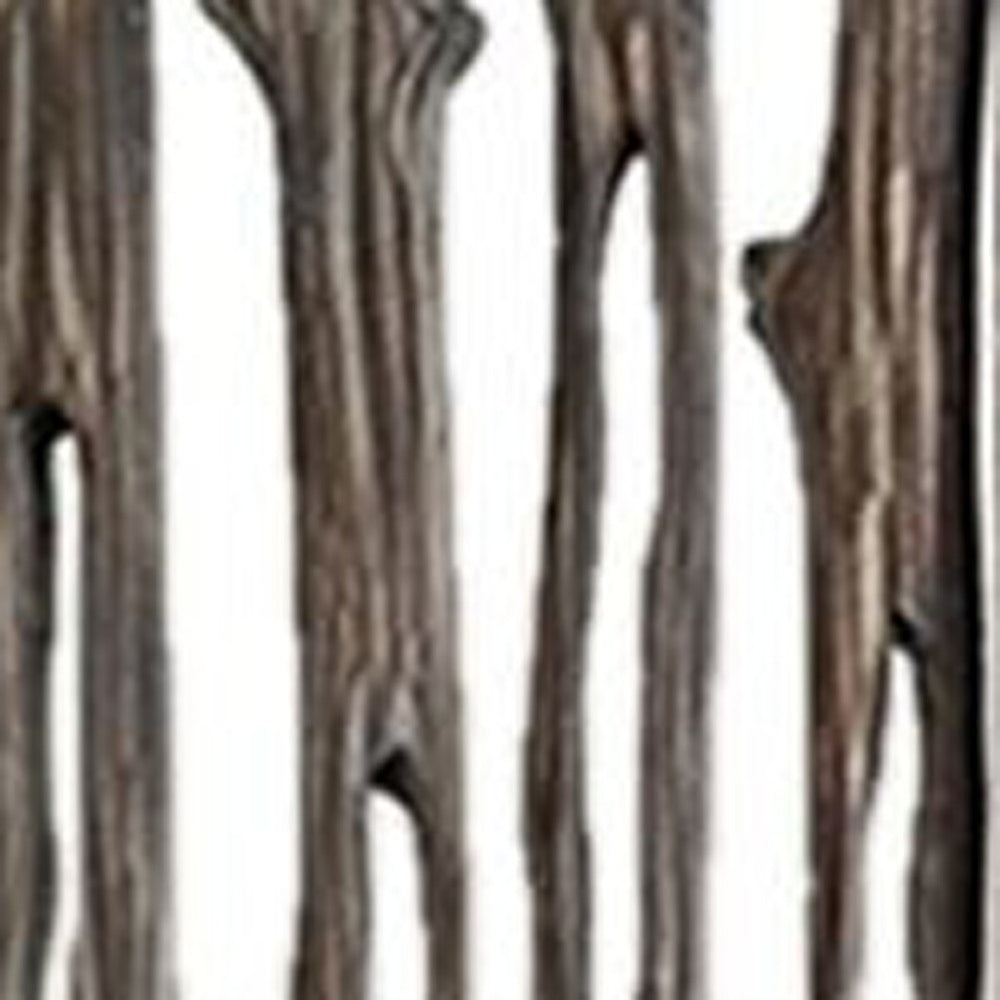 HomeRoots 84" Brown Wood Folding Four Panel Screen - Elegant Room Divider for Privacy & Stylish Space Management 342774