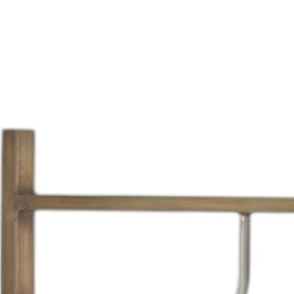 Homeroots 72" Brown Iron Folding Three Panel Screen Room Divider  Metal 342780