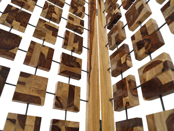 Homeroots 72" Brown Solid Wood Folding Three Panel Screen Room Divider   342781