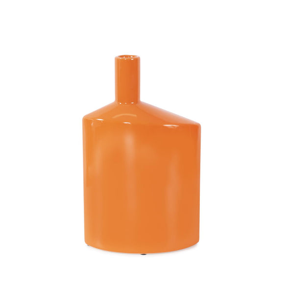 Howard Elliott Orange Valencia Bottle Vase - Stunning Glossy Finish For Elegant Home Decor And Vibrant Blooms Orange Ceramic 34279-howard-elliott