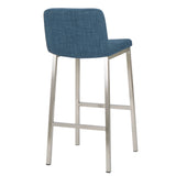 Christopher Knight Home® - Noble House - Sabiniano Blue Fabric Barstool (Set of 2)