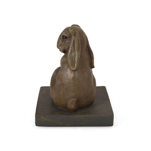 English Elm Christopher Knight Home® - RABBIT Light Brown Umbrella Base — Handcrafted Lightweight Concrete with Iron Tube, 13.5" Sq, Durable 67767.00LBRN