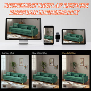 English Elm FX-P11-GR Contemporary 87.4" Upholstered 3-Seater Sofa with Pocket Springs, Plush Fabric & Pillows W576P360571