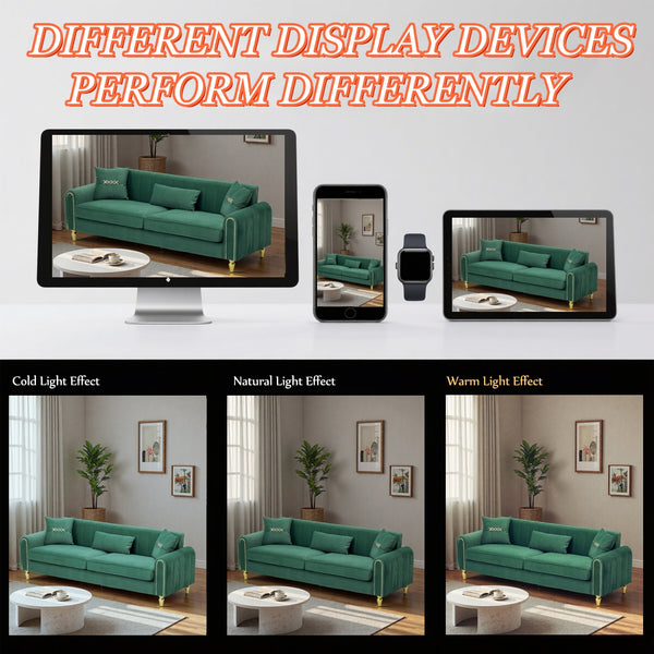 English Elm FX-P11-GR Contemporary 87.4" Upholstered 3-Seater Sofa with Pocket Springs, Plush Fabric & Pillows W576P360571